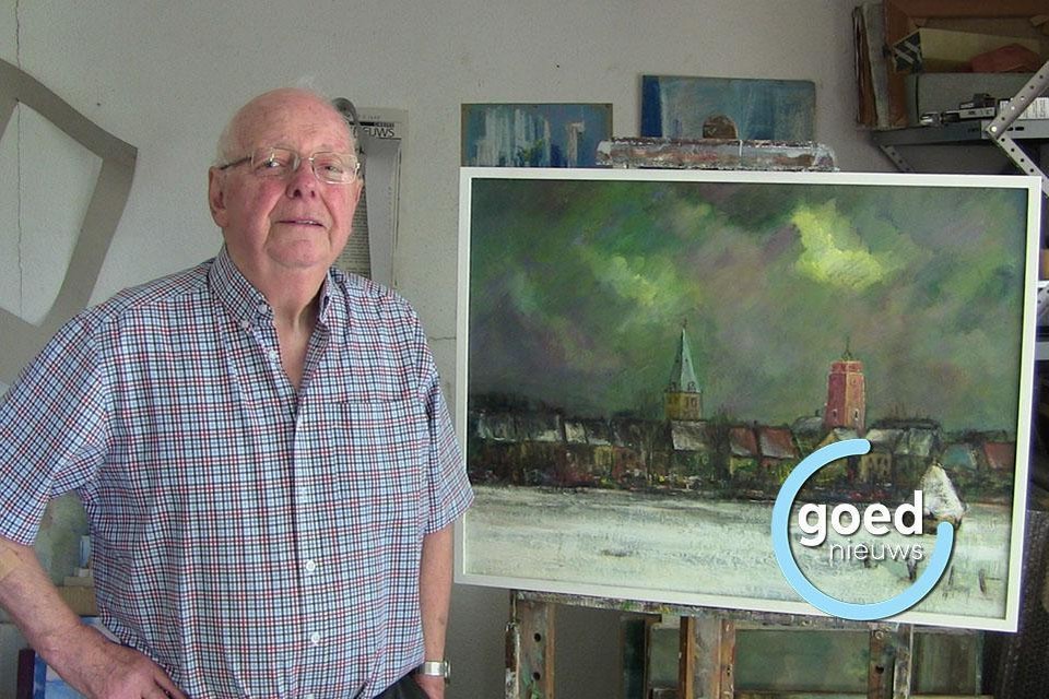 Adriaan Janssen (92) biedt een 200-tal werken te koop aan.