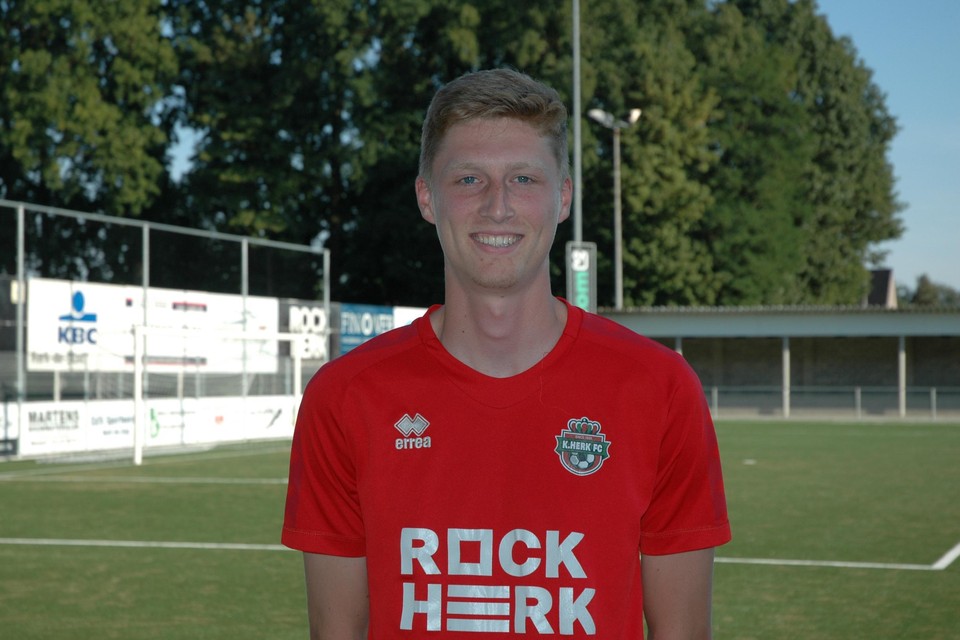 Tuur Gilissen (Herk FC) tekende voor de Herkse gelijkmaker.