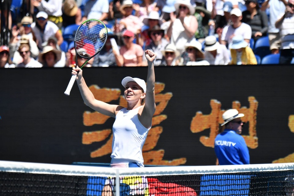 Simona Halep staat in de halve finales van de Australian Open. 