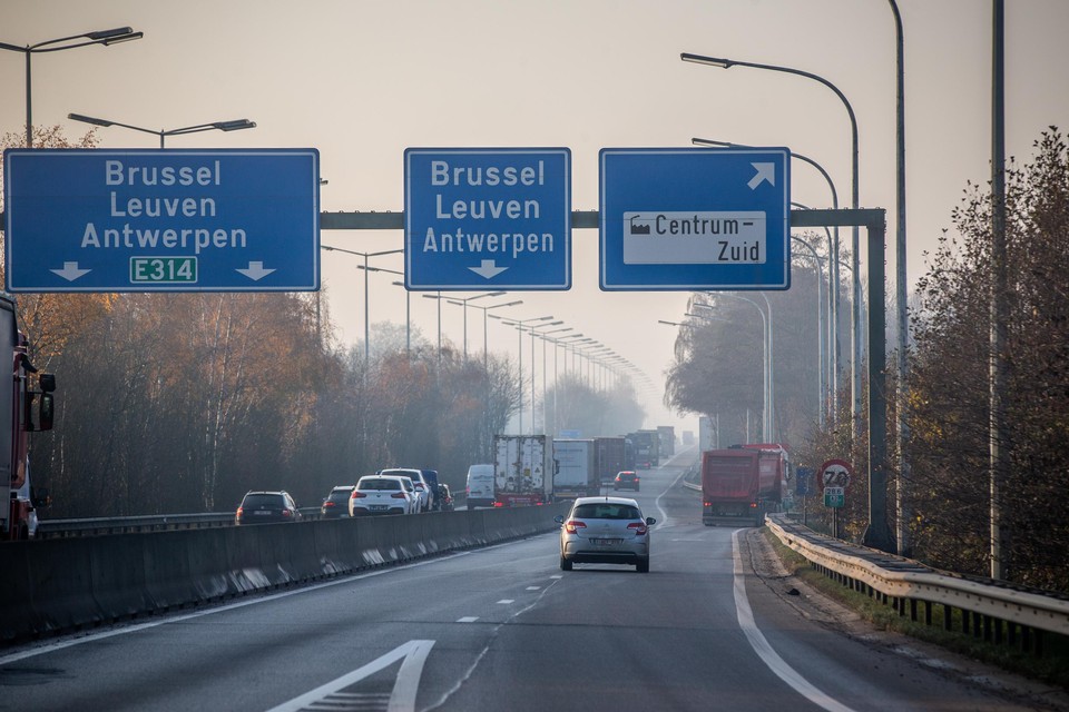 Archiefbeeld. De oprit van de E314 in Houthalen richting Lummen zal maandagnacht afgesloten worden. 