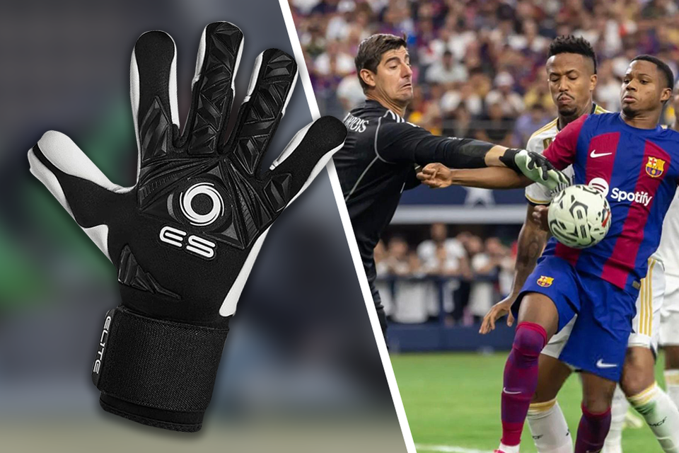 Courtois droeg zijn nieuwe handschoenen al in de oefenwedstrijd tegen FC Barcelona.