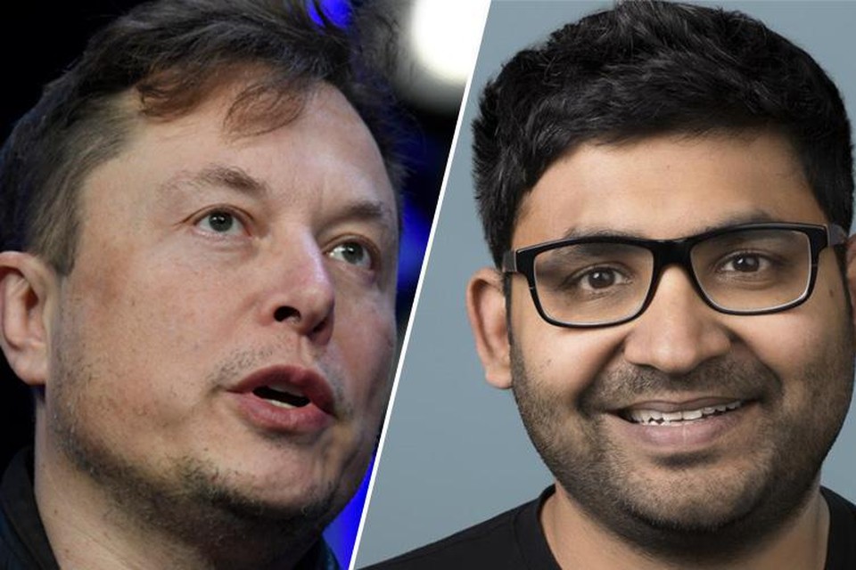 Elon Musk (links) en Twitter-baas Parag Agrawal: niet meteen de beste vrienden. 