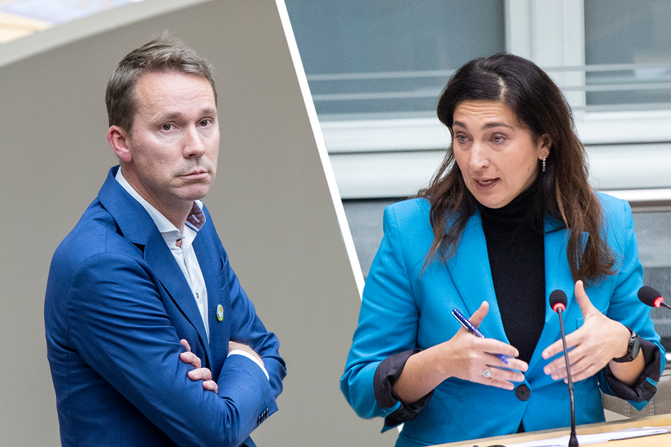 Ministers Jo Brouns (cd&amp;v) en Zuhal Demir (N-VA) staan lijnrecht tegenover elkaar. Brouns verwijt haar dat ze “debatten altijd naar een kookpunt laat gaan”.