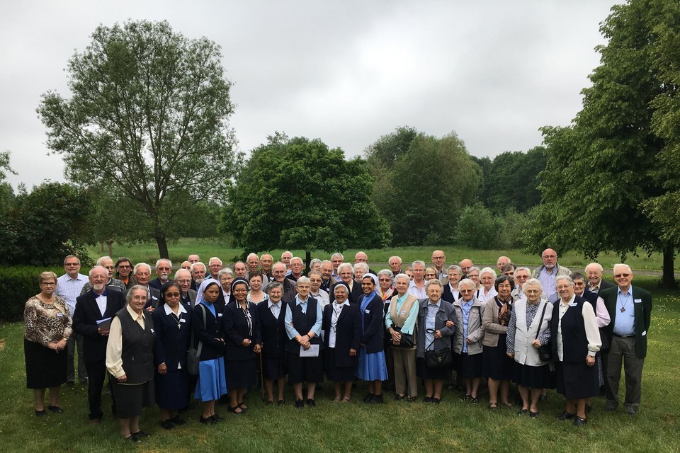 De Limburgse missionarissen op de laatste fysieke lentebijeenkomst in 2019. 