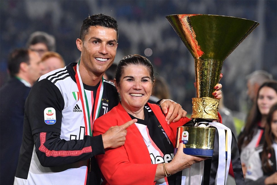 Cristiano Ronaldo en zijn moeder. 