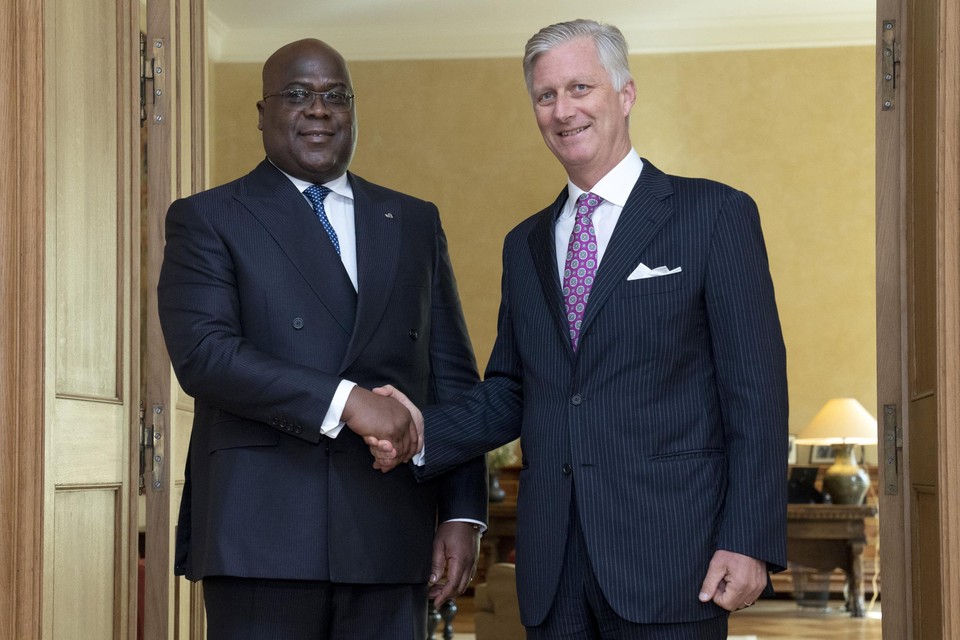 Koning Filip en Congolees president Felix Tshisekedi ontmoetten elkaar vorig jaar in september.  