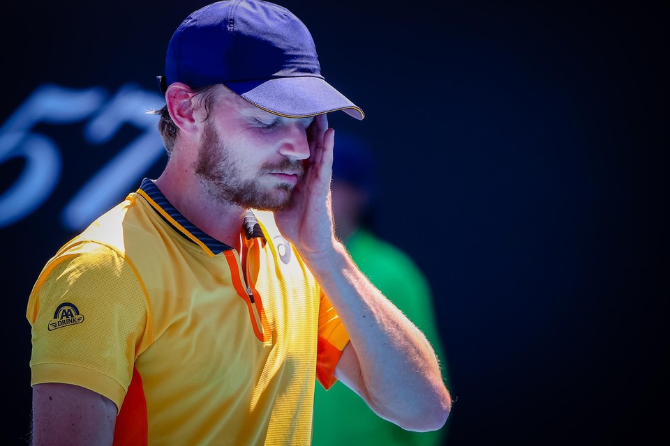 David Goffin op de Australian Open 2021. 