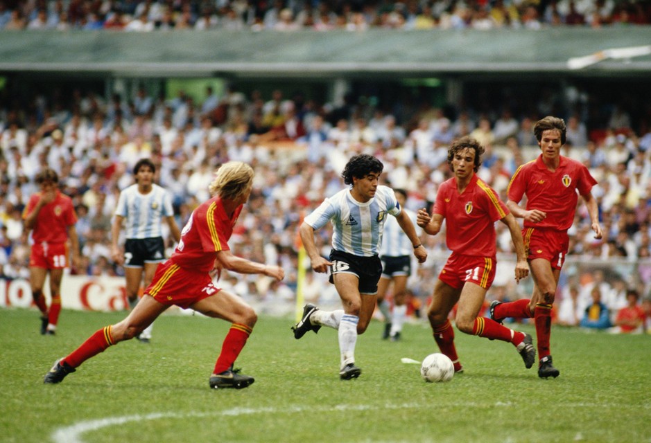 Later op het WK werd België uitgeschakeld door onder meer een geweldige Maradona. 