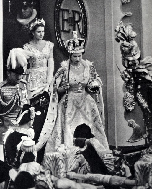 De kroning van koningin Elizabeth. 
