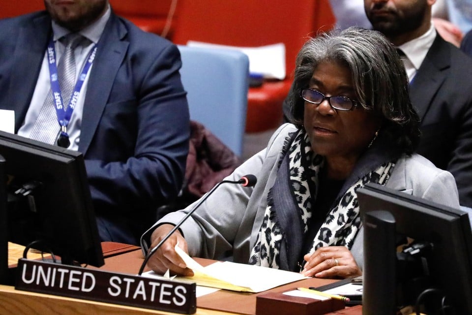 De Amerikaanse ambassadeur bij de VN Linda Thomas-Greenfield benadrukte haar ongenoegen over de veto’s van China en Rusland tegen een resolutie die Pyongyang nieuwe sancties oplegde.