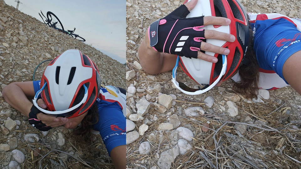 Deze wielrenster, Aya Meydan, hield zich urenlang verscholen tijdens haar fietsrit toen er terroristen in de buurt waren. Haar vriend met wie ze later die dag zou gaan fietsen, werd vermoord.