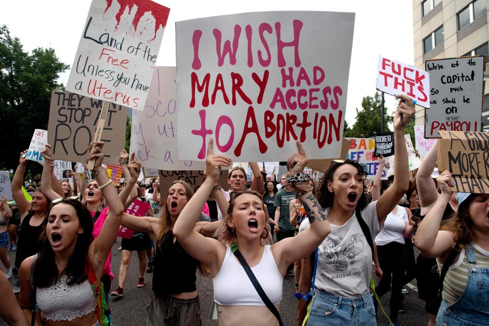 In de VS valt het straatprotest tegen de nieuwe abortusregeling niet stil. 