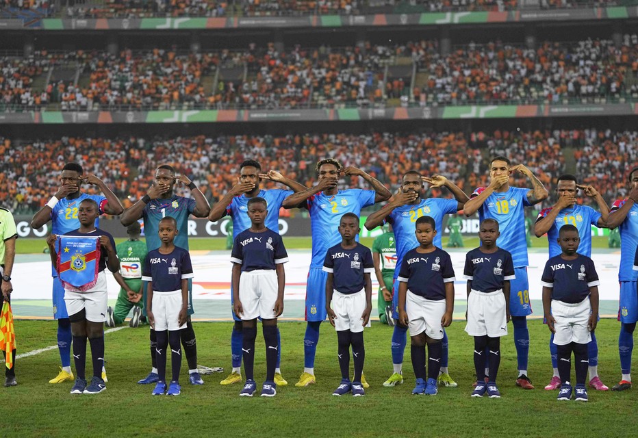De nationale ploeg van DR Congo deed het gebaar eerder deze maand al op de Africa Cup.