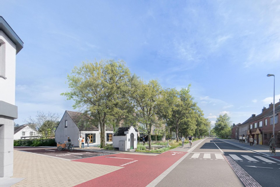 Het kruispunt van de Adelberg met de Wanstraat en de Gasstraat krijgt een veilige oversteekplaats en brede fietspaden.