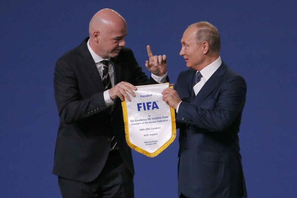 Infantino (FIFA) en Poetin. 