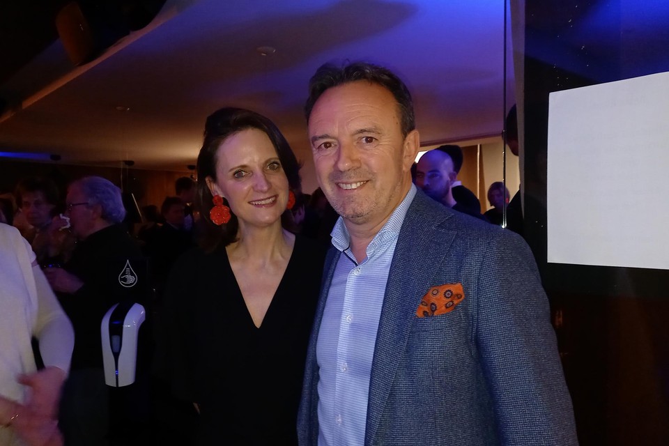 Burgemeester Bruno Steegen en echtgenote Annemie op het feest in Bilzen  