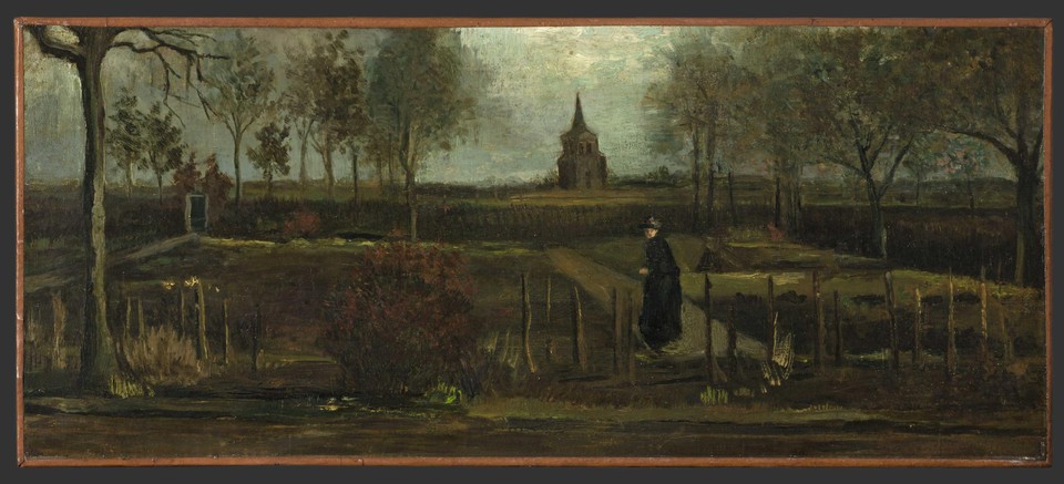 ‘Lentetuin, de pastorietuin te Nuenen in het voorjaar’, van Vincent Van Gogh. 