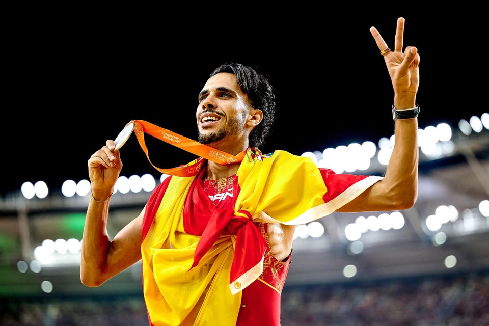 Mohamed Katir won zilver op de 5.000 meter op het afgelopen WK.
