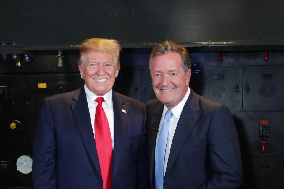Archiefbeeld: Donald Trump en Piers Morgan. 