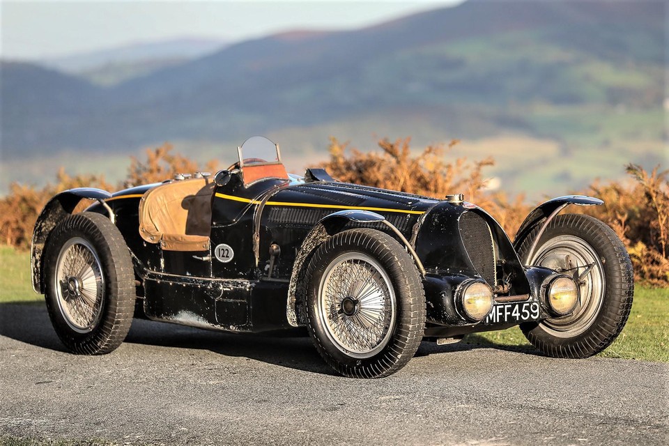 De Bugatti is van het ‘mythische’ type 59. 